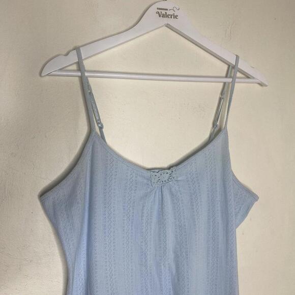 PINK K Kmart Blue Lightweight Knit Mini Pajama Dress Size Medium - Picture 2 of 12